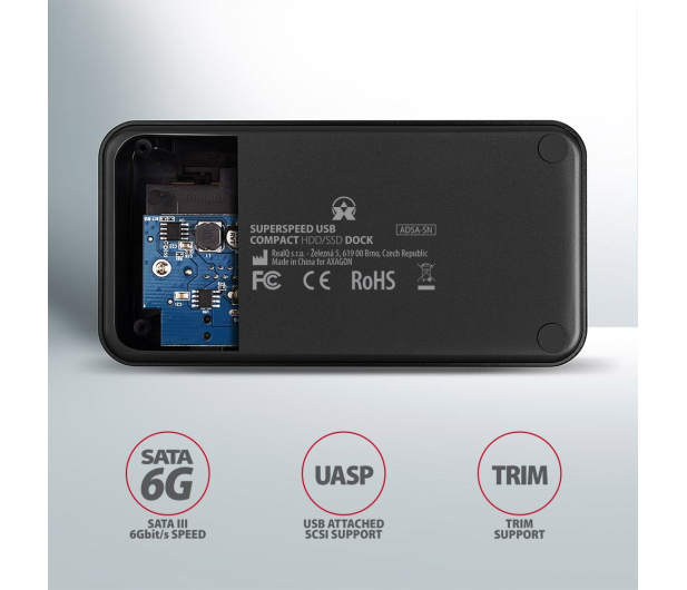 Axagon ADSA-SN, USB 5Gbps - SATA 6G, 2.5"/3.5" SSD/HDD COMPACT - 1353416 - zdjęcie 4